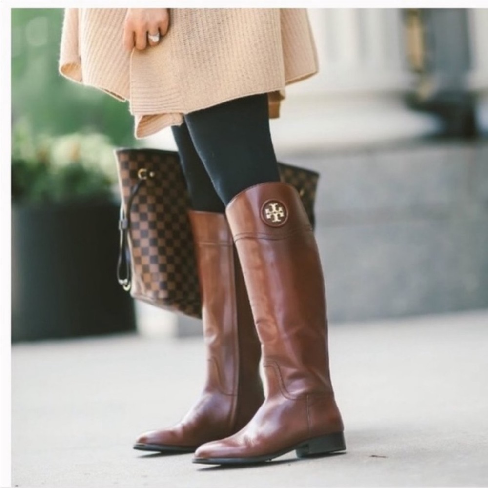 Tory Burch Ashlynn Riding Boots Leather